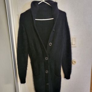Hooded faux fur sweater